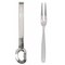 HIC Stainless Steel Cocktail Appetizer Escargot Snail Tongs and Fork Set